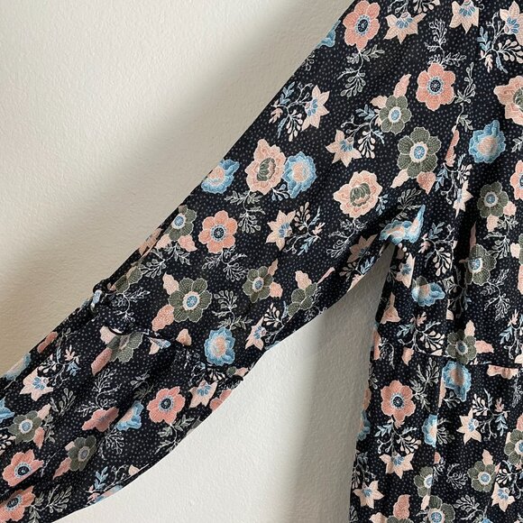 Style&co. Womens Plus 2X Floral Button up Blouse Long Sleeve Shirt Top - Picture 6 of 9